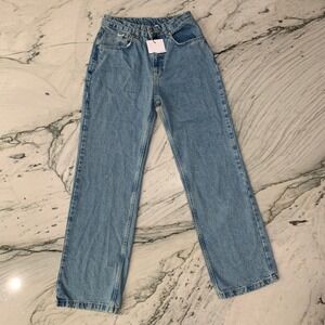 Ragged Jeans Dad Organic Cotton Denim Mid Blue Straight Leg Jeans 28